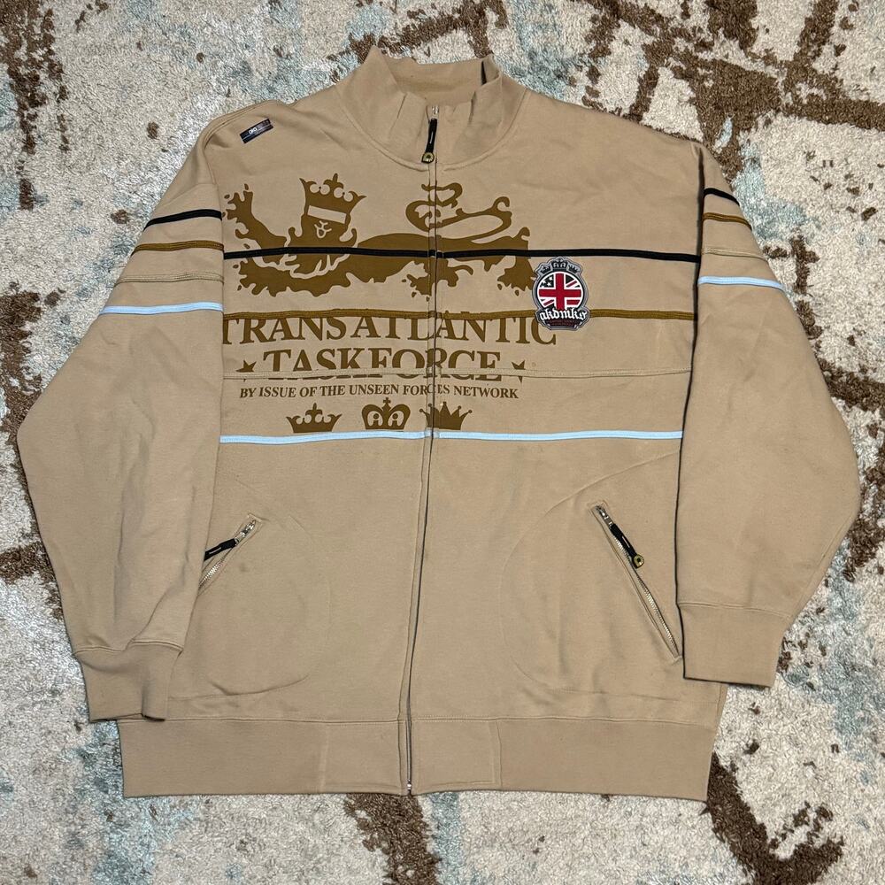 Vintage Akademiks Unseen Forces Full Zip Track Jacket Size 2XL Y2K